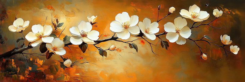 Blumenmalerei | Embered Flourish von Kunst Laune