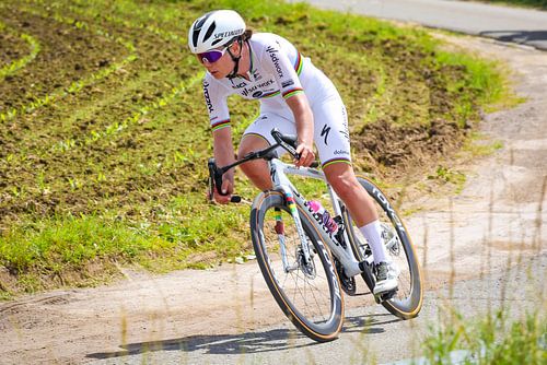 Lotte Kopecky Wereld kampioen in de witte broek