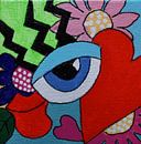 Mini-canvas Oog by Angelique van 't Riet thumbnail