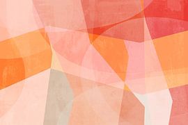Geometric Shapes in Pink, Orange, Terra by Dina Dankers