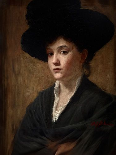 Portret 'Suzanne, studie van een vrouw met hoed'