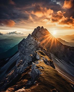 Sunrise over the Rocky Mountains by fernlichtsicht