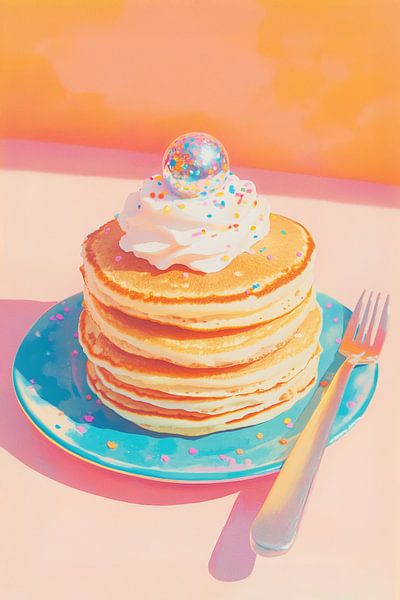Pfannkuchen mit Discokugel von Melloi Art Prints