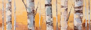 Palette de la forêt de trembles Peinture à l'huile au couteau sur Art In Focus