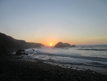 Sonnenuntergang - magische Abendatmosphäre am Jade Cove Kalifornien III