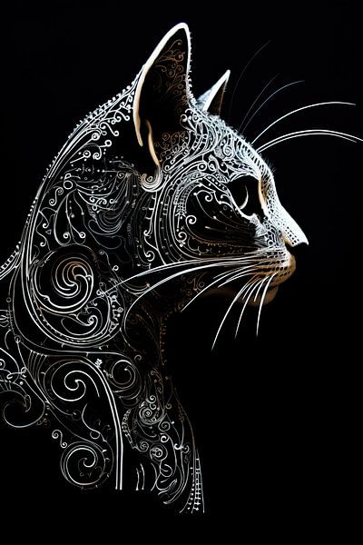Painting Modern Cat by Art Whims