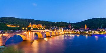 Heidelberg in Germany at night by Werner Dieterich