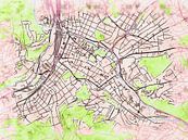 Kaart van Hagen in de stijl 'Soothing Spring' van Maporia thumbnail