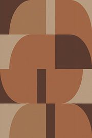 Retro Bauhaus artwork with big bold shapes by Abstract Minimalist Art