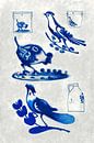 Blue woodpecker and chicken by Mad Dog Art thumbnail
