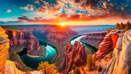 Cactussen en canyon in Arizona
