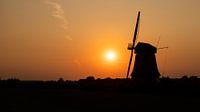 Niederländische Windmühle - Sonnenuntergang - Landschaft