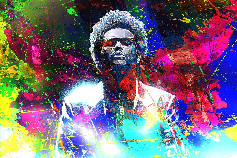 The Weeknd Modernes abstraktes Porträt von Art By Dominic