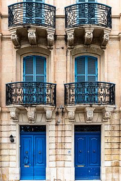 Gevel van een huis in Valletta van Dieter Walther