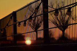 Sonnenuntergang Edam Beach-Pavillon von Annemarie Kroon