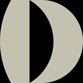 Geometrische Formen und Linien in Schwarz Nr. 9 von Dina Dankers