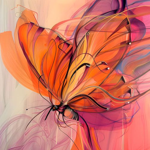 Papillon abstrait et coloré — onirique