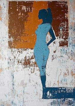 Vrouw Figuur | Echoes of the Modern Muse van Abstract Schilderij