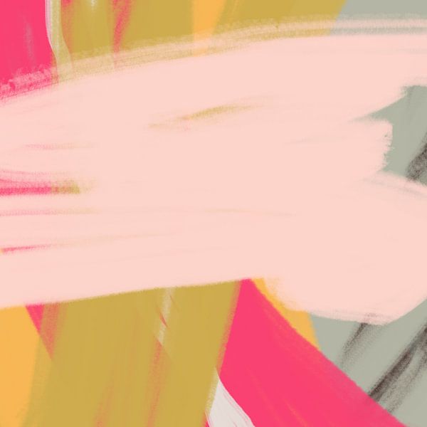 Colorful modern abstract art in neon and pastel colors no. 5 by Dina Dankers