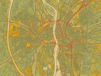 Stadskaart Maastricht | Desert Bloom | Groen-Oker