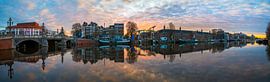 View of the Amstel River (east side) and the Walter Süskind Bridge in Am by Amsterdam.Photos