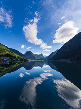 View of the Fjærlandfsjord in Norway by Rico Ködder