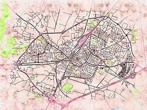 Karte von Narbonne im stil 'Soothing Spring'