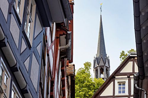 Historisch Marburg aan de Lahn in Hessen