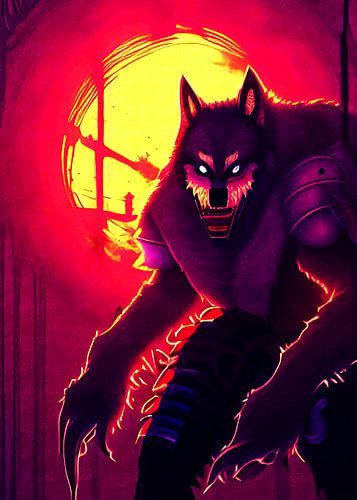 Weerwolf met metalen harnas