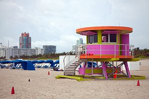 Miami Beach (Florida) - Kabine der Bademeister