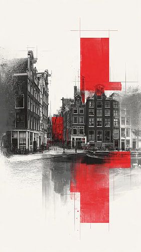 Abstract Canal City Art of Amsterdam