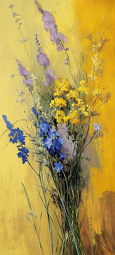 Goldene Blumenpracht | Goldenes Blumenstillleben