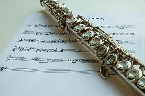 Flute and sheet music