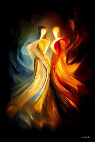 abstract dansende vrouwen