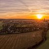 Drohnenpanorama des Sonnenuntergangs bei Vijlen in Südlimburg von John Kreukniet