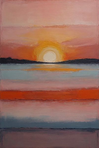 Zonsondergang in Mark Rothko stijl van Art & Soul Creations