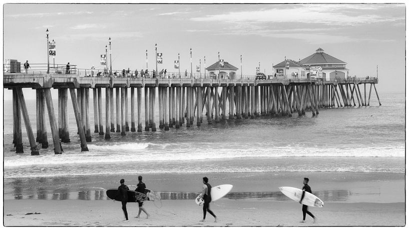 Huntington Beach Pier van Antoon van Osch