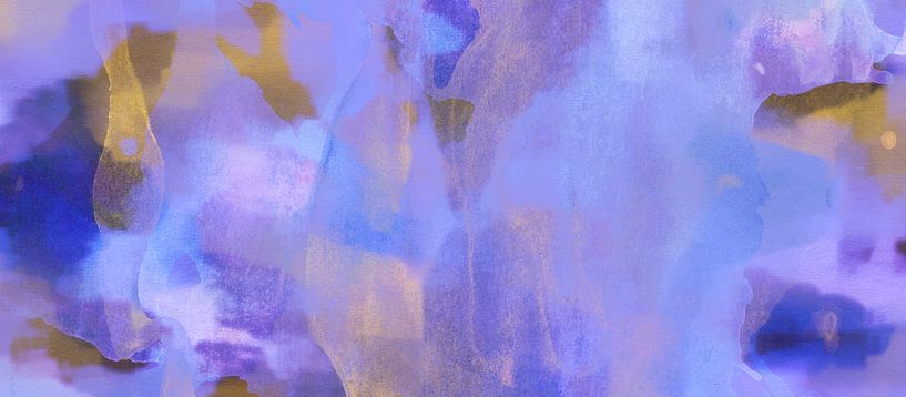 Cosmos Dream Meditation Gold Violet Modern Nature Expressionist by FRESH Fine Art