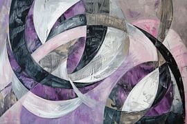 Abstracte flamingo van Poster Art Shop