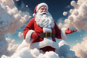 der weihnachtsmann in der wolke