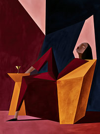 La chaise dorée sur Franka Poulain