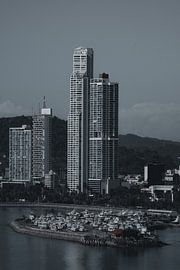 Panama city skyline with port by Marlo Brochard