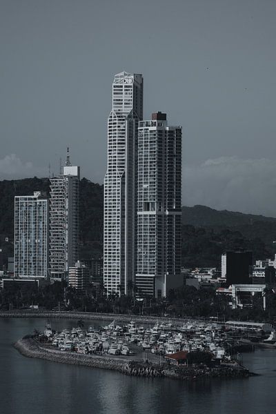 Panama-stad city skyline met haven van Marlo Brochard