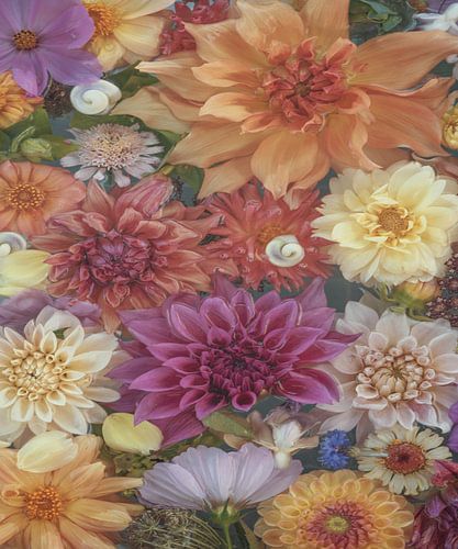 DahliasInYellow by Marina de Wit