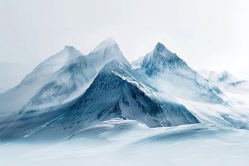 Winter in the mountains painting by Vlindertuin-Art