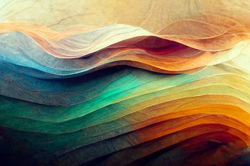 Illustration Bunte Farben Wellen Hintergrund von Animaflora PicsStock