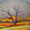 Kleurrijke boom in pointillistische stijl van Ton Kuijpers