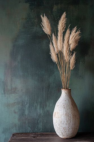 Pampasgras in rustieke vaas