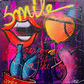 Smile van Geoffrey Wijn - WINE ART GALLERY