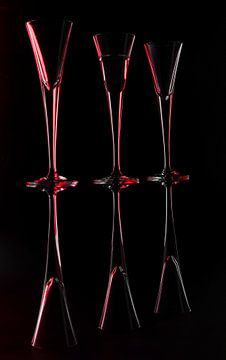 Roter Neon-Rhythmus von Karin van Bylevelt